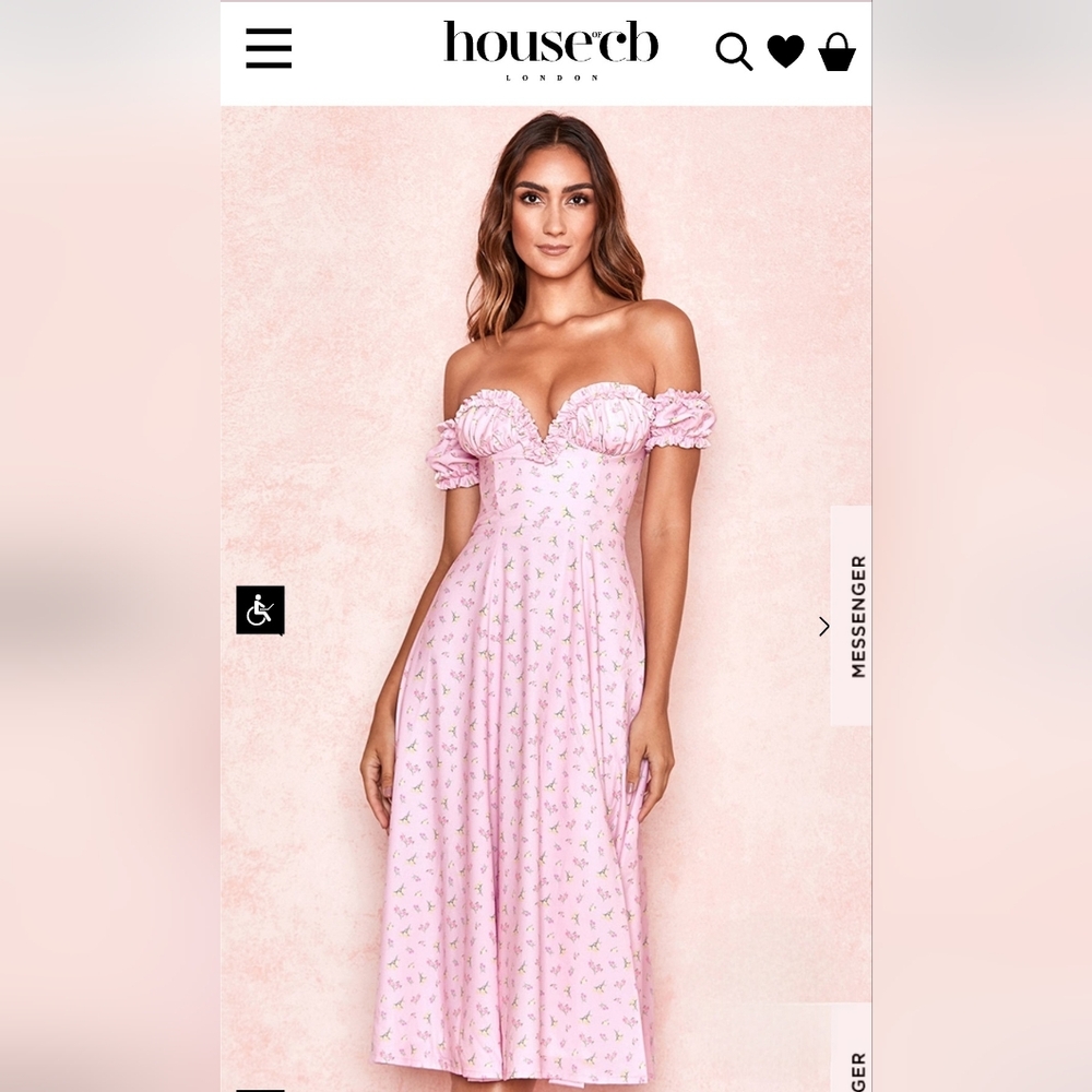 House of CB Pink Floral Lauren Dress NWOT